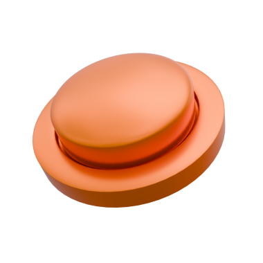 yuvarlak rozet beyaz 3 boyutlu görüntüleme üzerinde izole