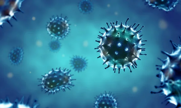 Influenza virus 3d - Stock-foto