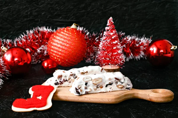 Traditional Spanish Christmas Sweet Turron Christmas New Year Dessert — Stock Photo, Image