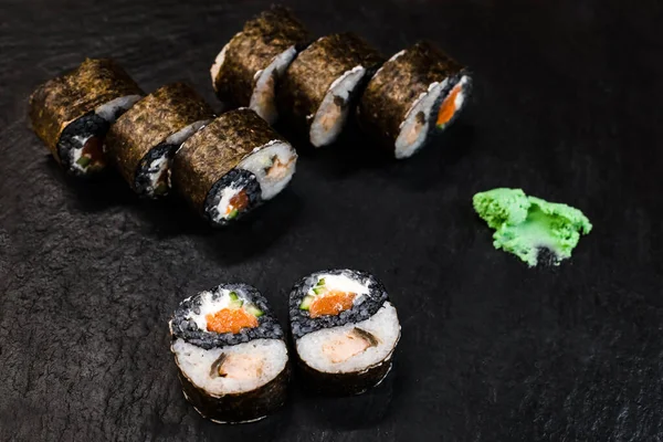 Sushi Rolls Nigiri Maki Sushi Set — Stok Foto