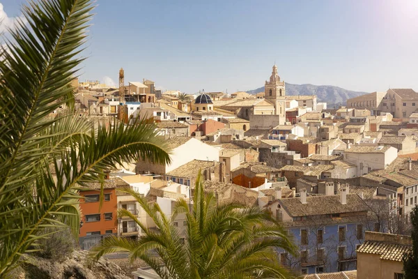Panorama Der Altstadt Von Relleu Der Mittelmeerküste Der Provinz Alicante — Stockfoto