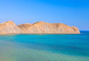 manzara mavi denizi ve hill