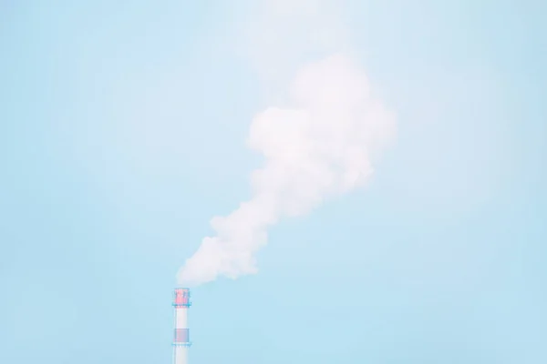 Fabriekspijp Met Industriële Rook Wereldwijd Milieuprobleem — Stockfoto