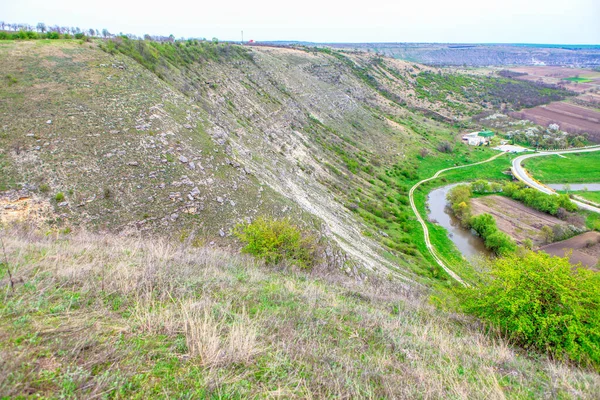 Luftbild Des Flusses Raut Butuceni Moldawien — Stockfoto