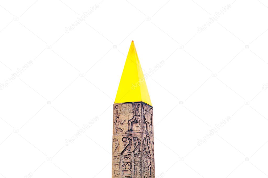 Top Part of Luxor Obelisk at Place de la Concorde in Paris