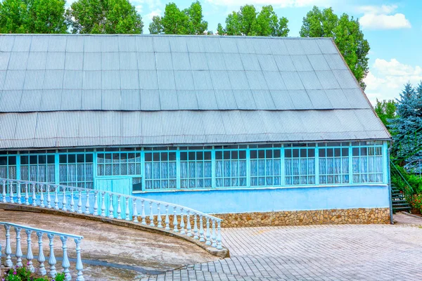 Summer Cottage Church Exterior View Court Church Pavement — Stock Photo, Image