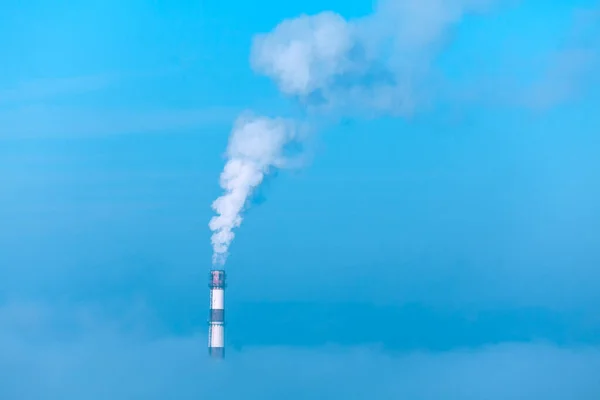 Industrial Pipe Clouds Toxic Smoke Atmosphere — Stock Photo, Image