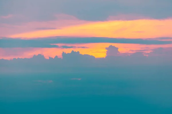 Барвистий Хмарний Пейзаж Сутінках Вечірнє Небо Феї — стокове фото