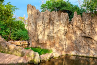 Nehirli Amazon uçurumları. Doğa cennetteki gibi.