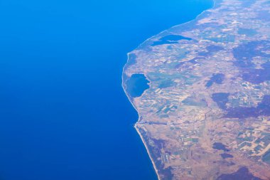 Deniz manzarası ve deniz manzarası. İskandinav kıyısı ve Kuzey Denizi 