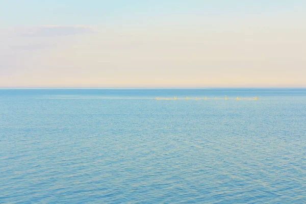 Kalme Zee Ochtend Met Visnet — Stockfoto