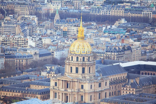 Кафедральний Собор Інвалідів Золотою Куполою Парижі Сьомий Округ Парижа Вид — стокове фото