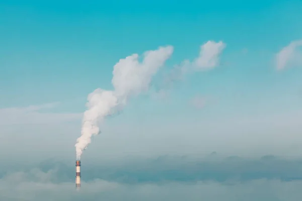 Industrial Smoke Clouds Toxic Emission Plant Atmosphere Pollution — Stock Photo, Image