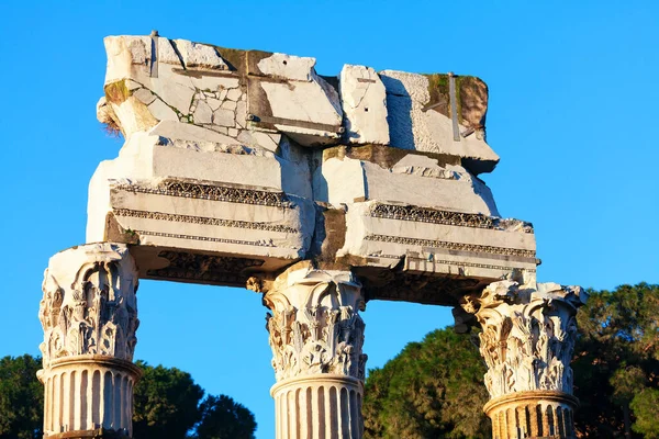 Columnas Del Foro Romano Roma Ruinas Columnas Corintias Famoso Museo — Foto de Stock