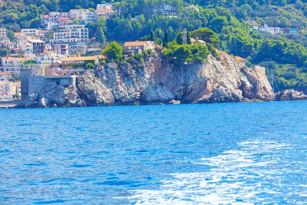 Sveti Stefan Aan Montenegro Kust Luxe Toeristenoord Aan Adriatische Zee — Stockfoto