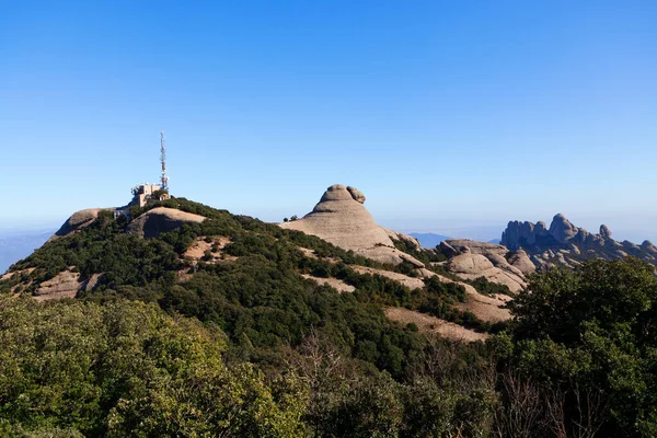 Antena Telecomunicaciones Pico Montaña Multi Pico Paisaje Cordillera — Foto de Stock