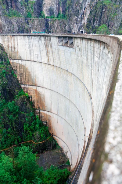 Wasserkraftwerk Vidraru Rumänien Bau Grüner Energie Hoher Damm Der Wasserkraft — Stockfoto