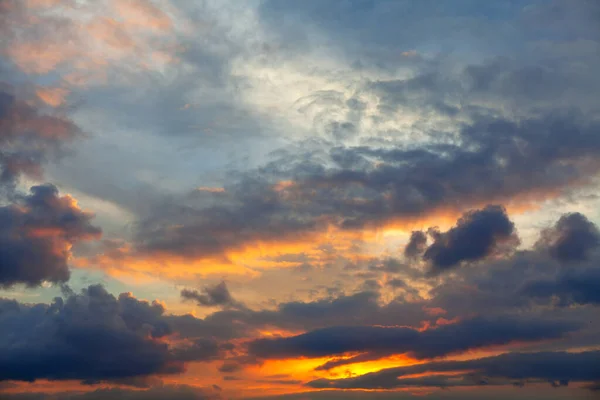 Natural Dramatic Sky Sunset Colorful Cloudscape Evening — 图库照片