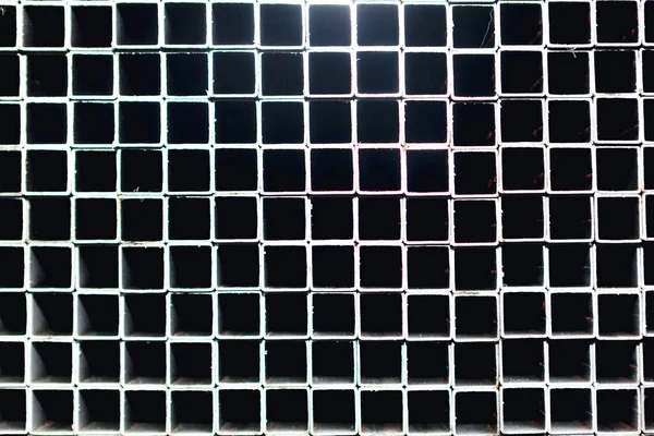 Τετράγωνα Τρύπες Φόντο Ανοξείδωτα Προφίλ Σχέδιο Σχήματος Τετραγώνου — Φωτογραφία Αρχείου