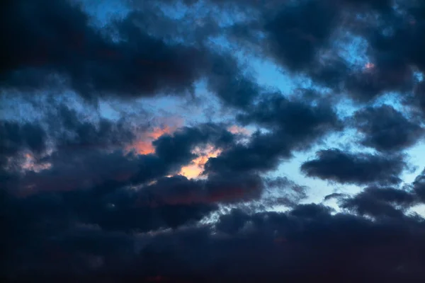Драматические Грозовые Облака Темное Небо Перед Ураганом — стоковое фото