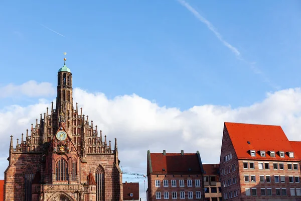 Frauenkirche Igreja Católica Baviera Alemanha Hauptmarkt Praça Cidade Nuremberga — Fotografia de Stock