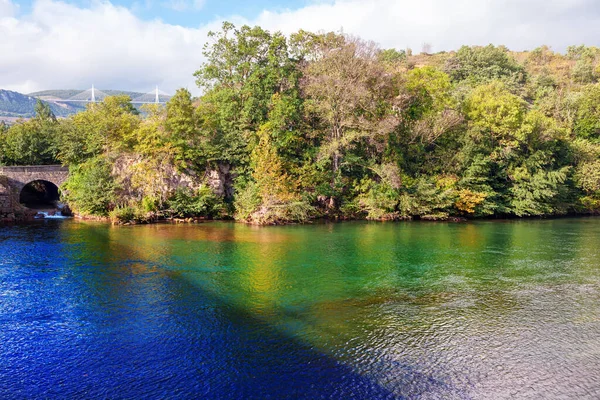 Natura Rzeki Tarn Millau Region Occitanie Południowej Francji — Zdjęcie stockowe