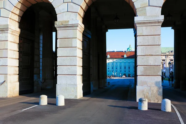 Puerta Ciudad Con Arcos Viena Arquitectura Famosa Viena Austria — Foto de Stock