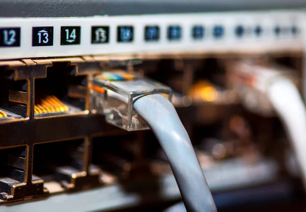 Módem Por Cable Conexiones Internet — Foto de Stock
