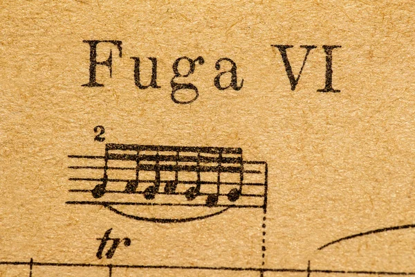 Fuga musical notes — Stock Photo, Image