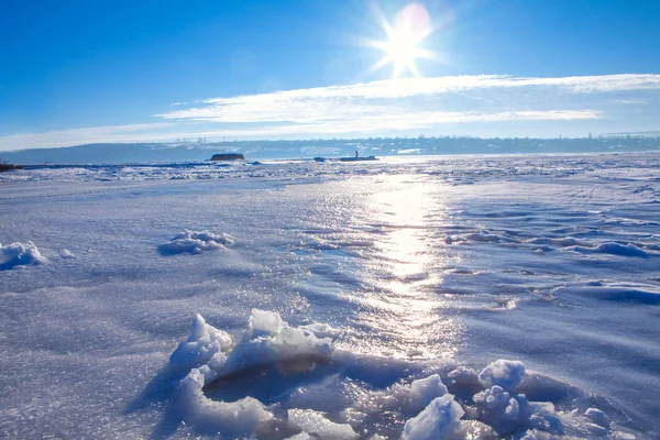 Dia ensolarado frio — Fotografia de Stock