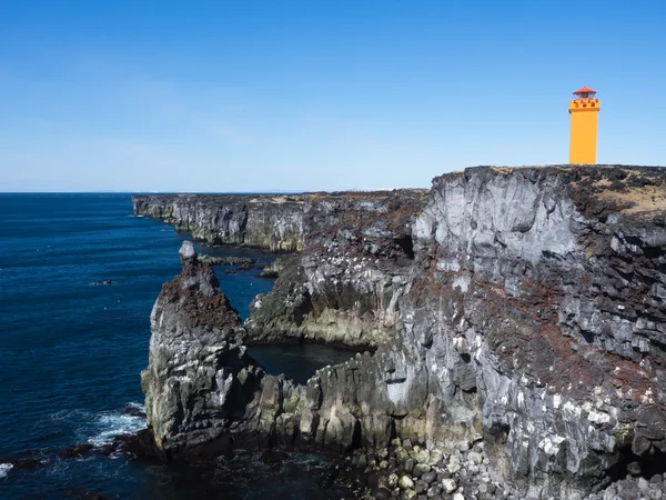 Mercusuar di Semenanjung Snaefellnes Islandia — Stok Foto