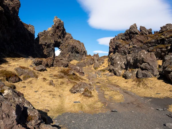 Natuurpad naar Dritvik Beach IJsland — Stockfoto