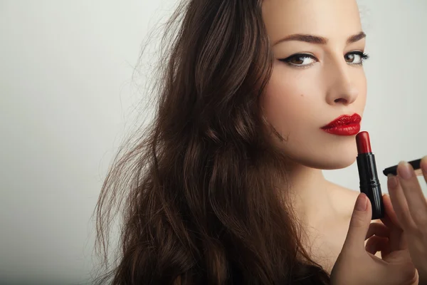 Red lush lips — Stock Photo, Image