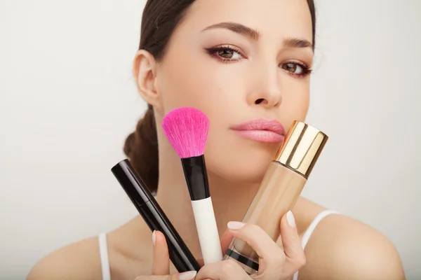 Schönheit und Make-up — Stockfoto