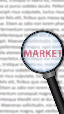 Son dakika haberi. Büyüteçle birlikte gazete metnindeki borsa çöküşünü vurguluyor. Ekonomik kriz ve finansal paniği simgeliyor..