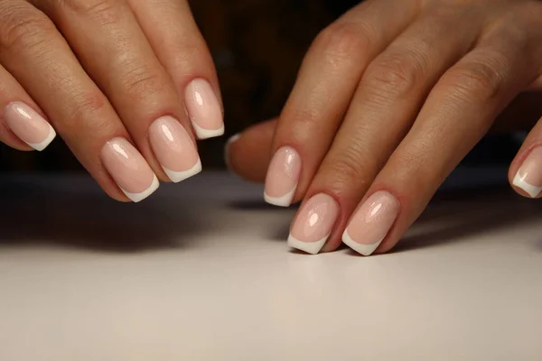 Fashion Manicure Van Nagels Een Mooie Texturale Achtergrond — Stockfoto