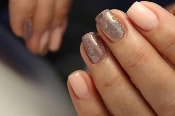 Manicura Moda Las Uñas Sobre Hermoso Fondo Textural — Foto de Stock