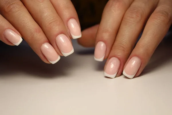 Stijlvol Ontwerp Van Manicure Lange Mooie Nagels — Stockfoto