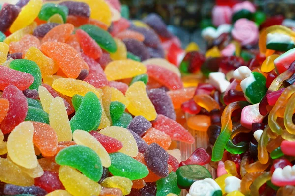 Bunte Weiche Gelee Bonbons — Stockfoto