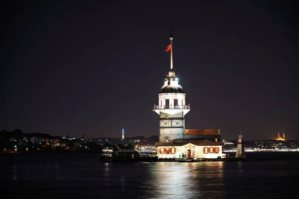 Kiz Kulesi Nebo Maidenova Věž Istanbulu Turkey Stará Historická Věž — Stock fotografie