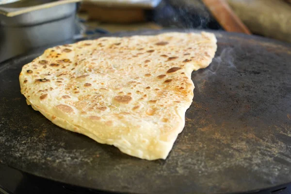 Gozleme Turco Gozleme Prato Tradicional Turco Com Pão Liso Recheado — Fotografia de Stock