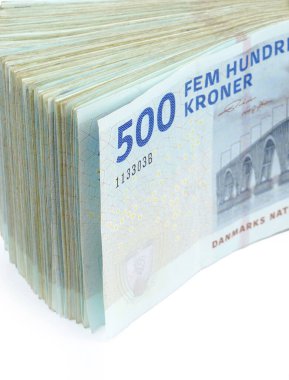 Danimarka kronu banknotları. DKK (Danimarka para birimi )