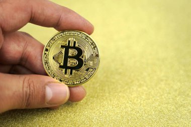 Bitcoin . Şifreli para birimi Bitcoin. Yeni iş bitcoin para birimi küresel iş piyasasında ödemedir. Dijital para birimi ve finans sektörü kavramı. 