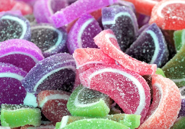 Bunte fruchtig weiche Bonbons — Stockfoto