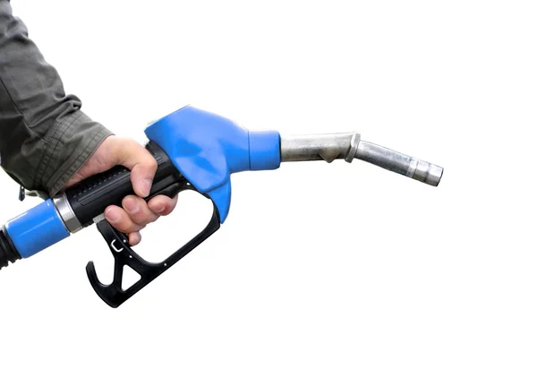 Closeup of man pumping — Stock Photo, Image