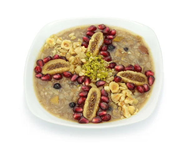 Traditionell turkisk söt "Ashura" (Noaks pudding ) — Stockfoto