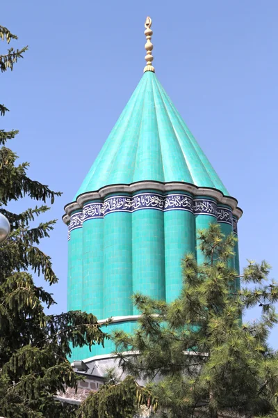 Modrá mešita kopule, minaret a zlaté alems. — Stock fotografie