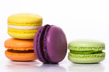 çok renkli acıbadem kurabiyesi yalan ve stand koleksiyonu