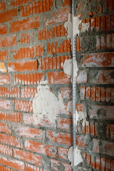 Красная Кирпичная Стена Абстрактная Текстура Фона — стоковое фото