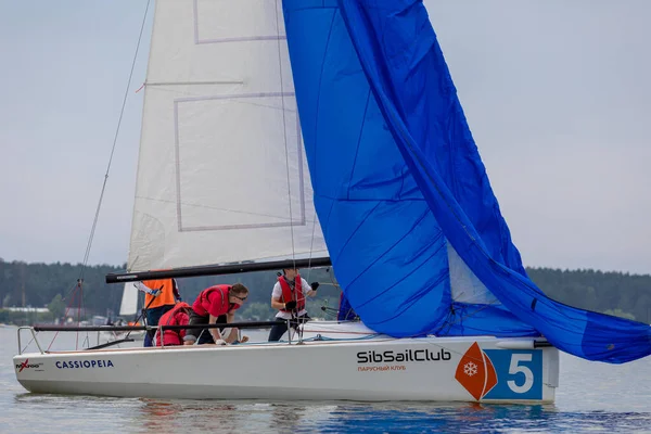 Novosibirsk Russia Juni 2021 Seglingsregatta För Sport Ryssland — Stockfoto